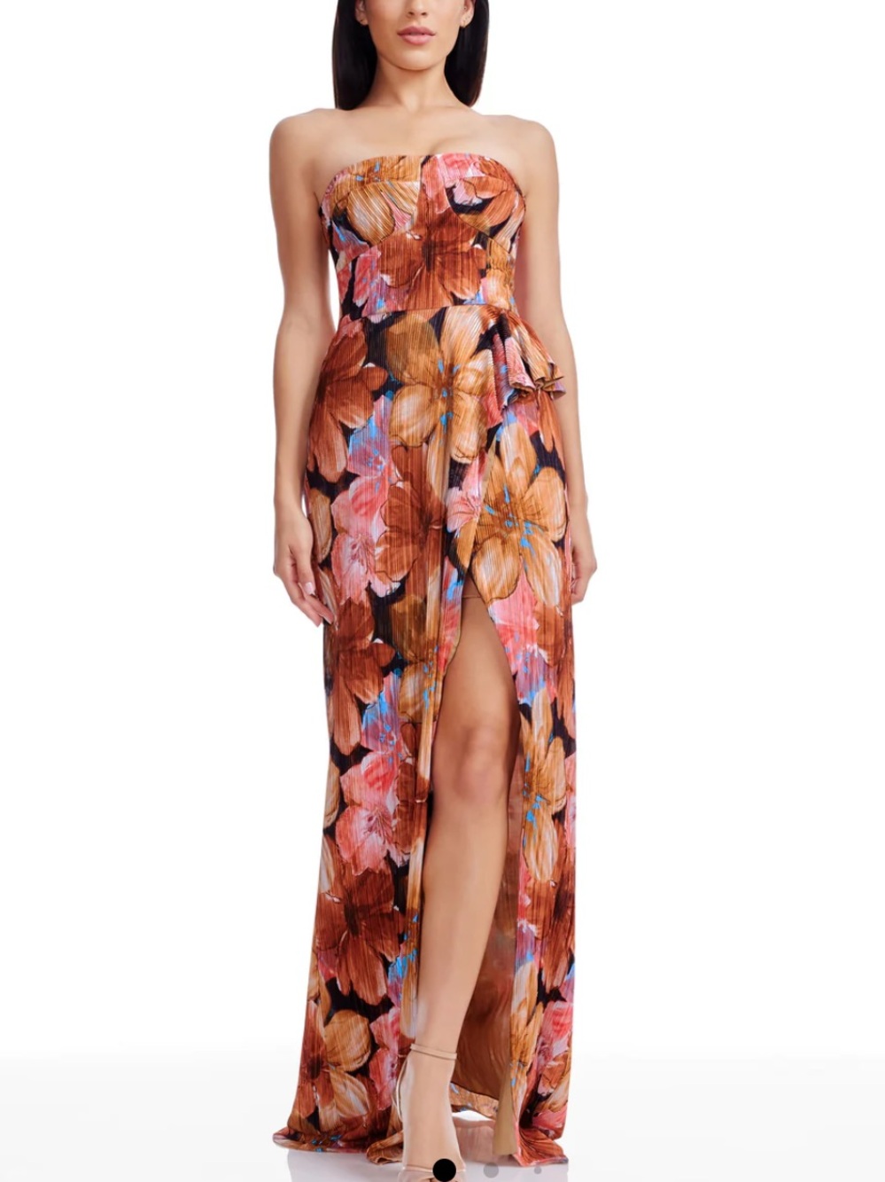 Dress The Population Kai Floral Maxi Gown Dress size XS NWT
